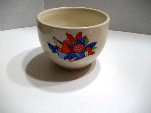 Vintage Cambridge Calico Bowl by Universal Potteries - No Lid - Fruit Pattern