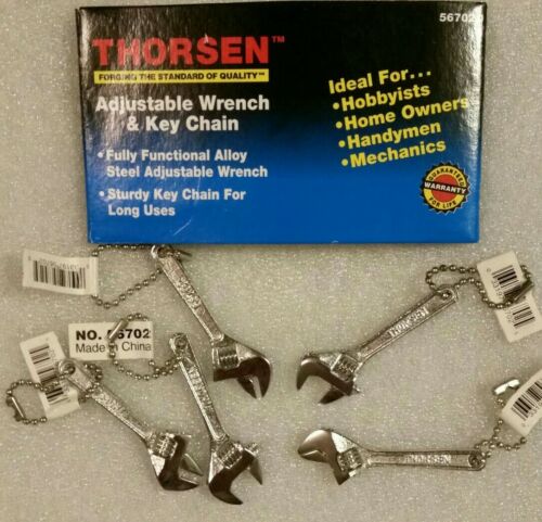 Thorsen 2-1/2 Inch Mini Adjustable Wrench Chrome Plated Alloy Steel W/ Keychain