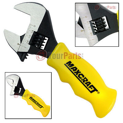 Maxcraft 60701 Stubby Adjustable Wrench 1" Jaw Professional Grade Comfort Grip