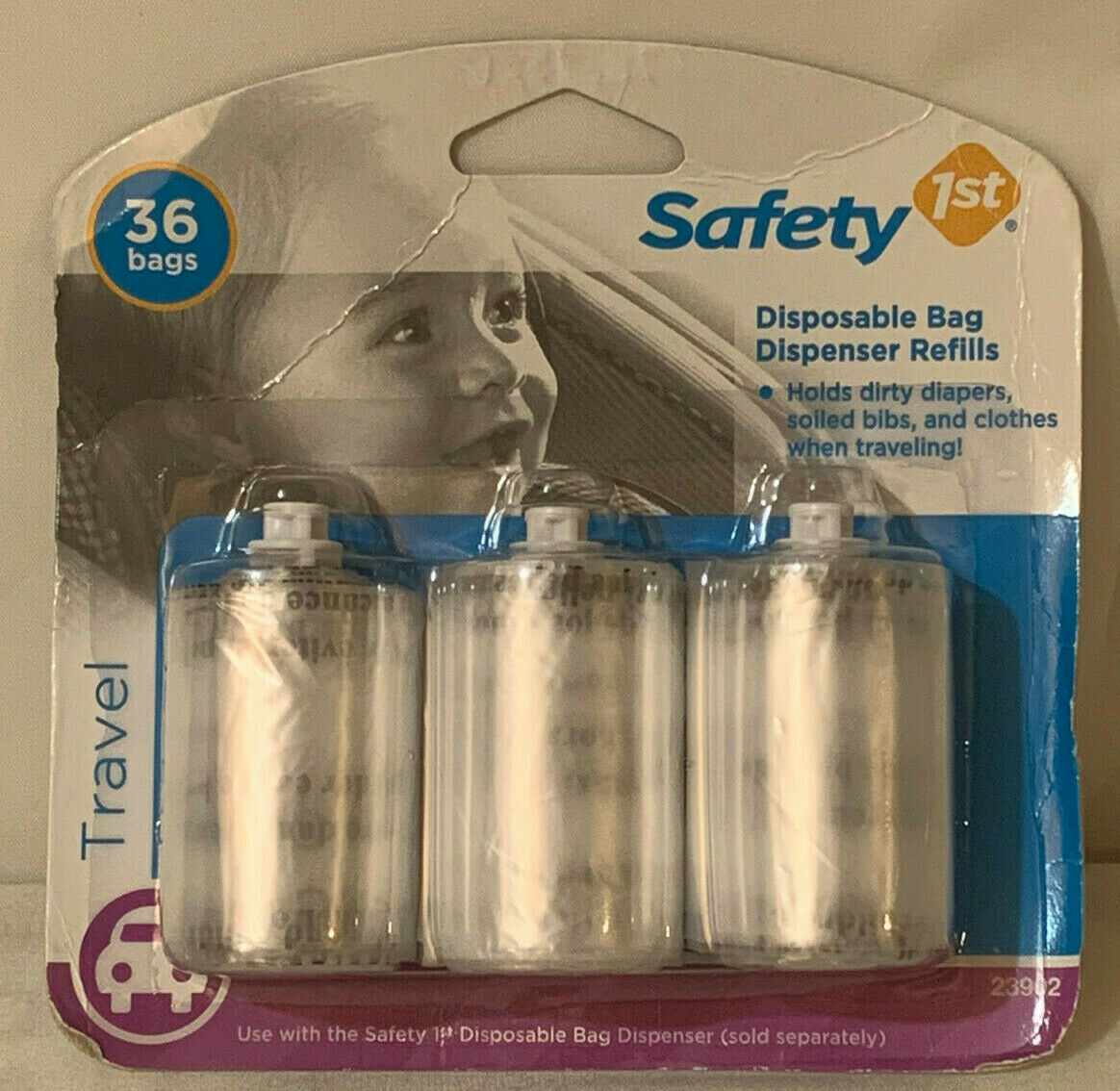 Safety 1st Disposable Diaper Bag Dispenser Refill Rolls (3pk)