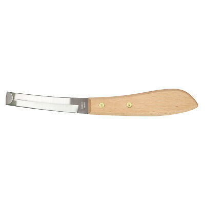 Professional Hoof Knife Double Edge SS Blade Wooden Handle