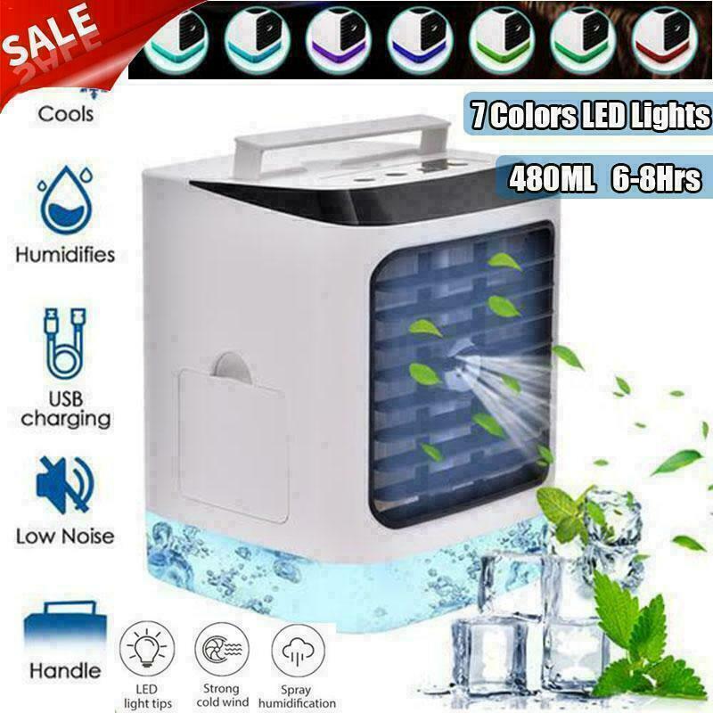 Air Conditioner Portable Evaporative Cooler Humidifier Mini Desktop Cooling Fan