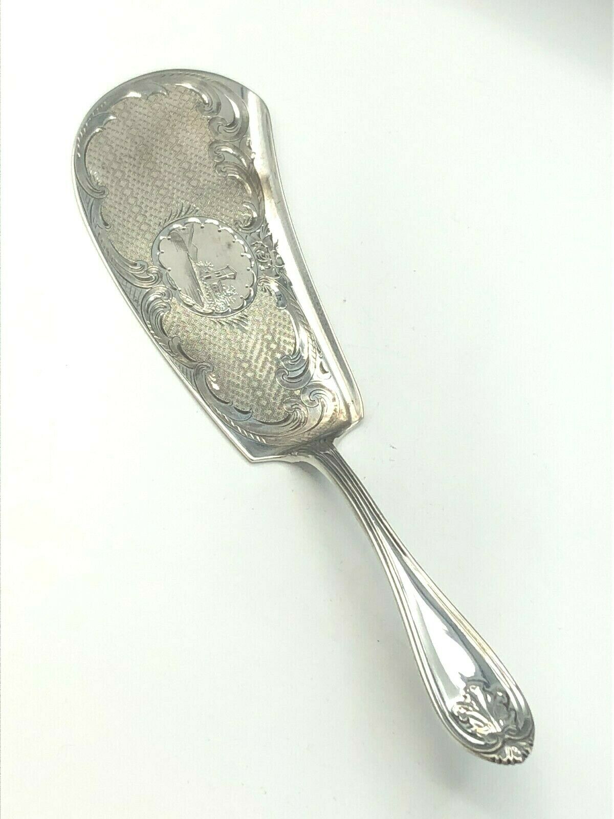 Antique Coin Silver Pastry Server by Mitchell & Tyler 9.25