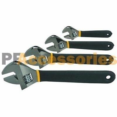 12" + 10" + 8" + 6" Inch Heat Treated Laser Marked Metric Adjustable Wrench Set