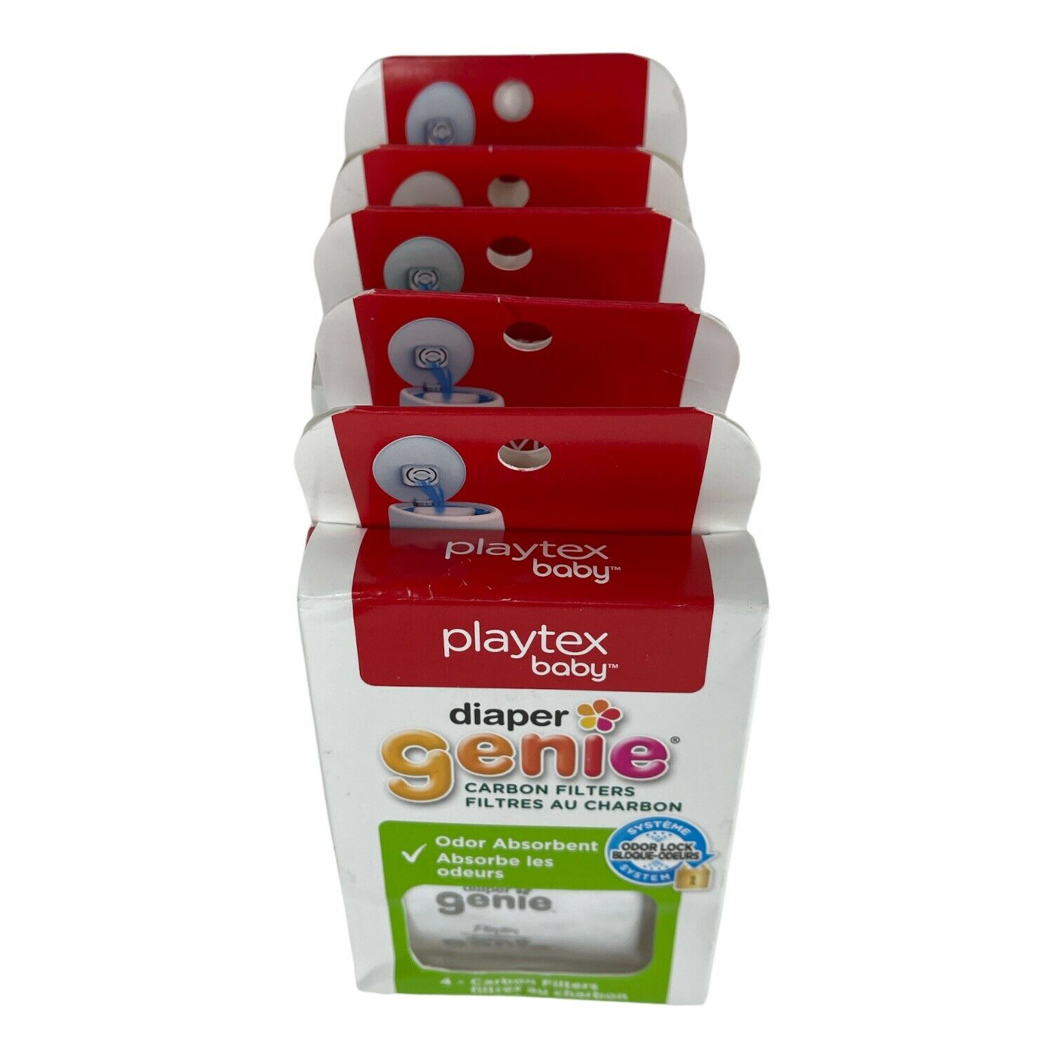 Playtex Carbon Filter Refill For Diaper Genie 4 Filters Per Box (5 Boxes = 20)