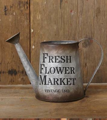 Vintage Primitive Decorative Watering Can--fresh Flower Market
