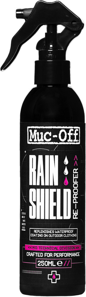 Muc-off Rain Shield Re-proofer Fabric Waterproof Dirt Repellant Spray 250ml