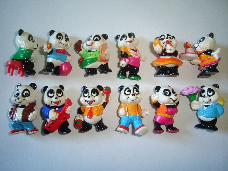 Kinder Surprise Set - Panda Party Pandas Bears 1994 - Figures Collectibles
