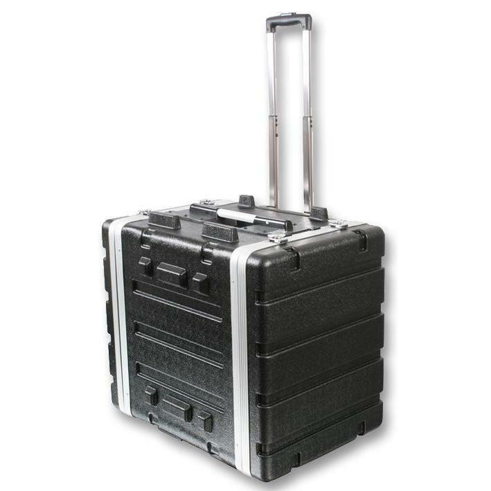 New Pa Dj 8ru Portable Equipment Rack Mount Storage Case.on Wheels.19" Stage.8u.